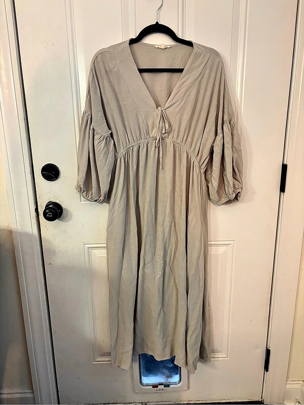 InNate The Meyers Dress Maxi Dress in Beige Size XL